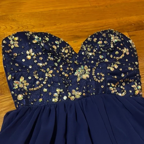 B.Darlin Strapless Dress Size 7/8 - Picture 3 of 12